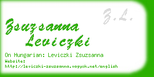 zsuzsanna leviczki business card